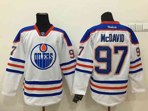 Connor McDavid Edmonton Oilers white jersey