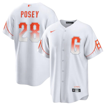 Buster Posey San Francisco Giants white City Connect jersey