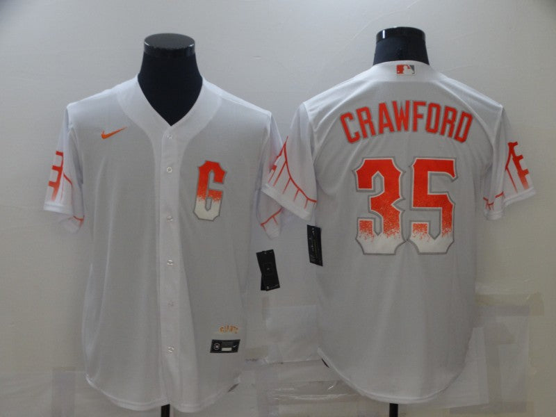 Brandon Crawford San Francisco Giants white City Connect jersey