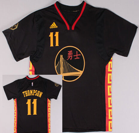 Klay Thompson Revolution Golden State Warriors black Fashion jersey