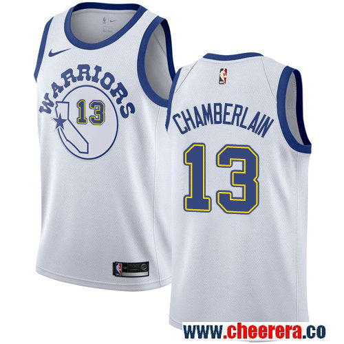 Wilt Chamberlain Golden State Warriors white jersey