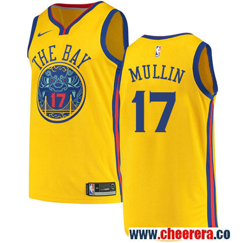 Chris Mullin Golden State Warriors gold jersey