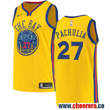 Zaza Pachulia Golden State Warriors gold jersey