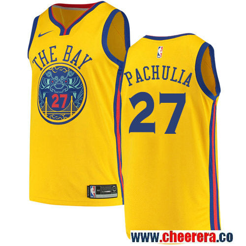 Zaza Pachulia Golden State Warriors gold jersey