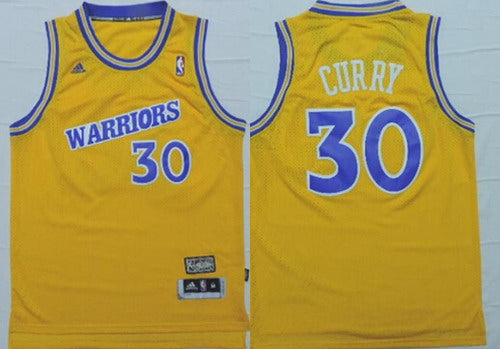 Stephen Curry Golden State Warriors yellow Throwback jersey
