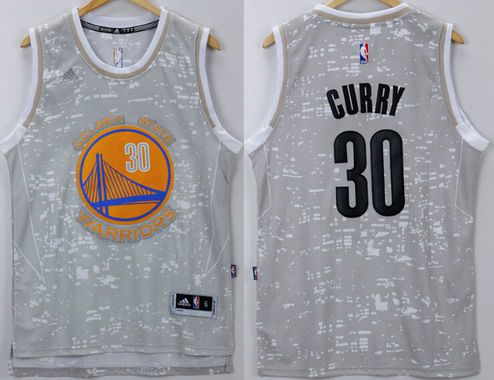 Stephen Curry Adidas Golden State Warriors gray jersey