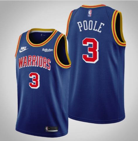 Jordan Poole Golden State Warriors blue Classic jersey