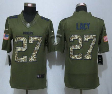 Eddie Lacy Green Bay Packers green Salute To Service jersey