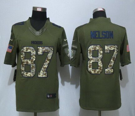 Jordy Nelson Green Bay Packers green Salute To Service jersey