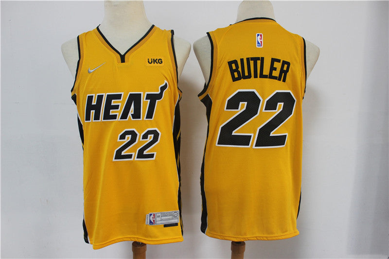 Jimmy Butler Miami Heat yellow jersey