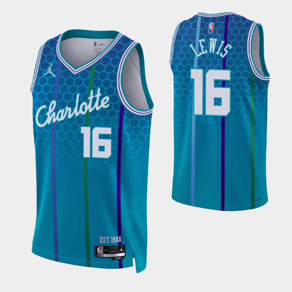 Lewis Charlotte Hornets blue jersey