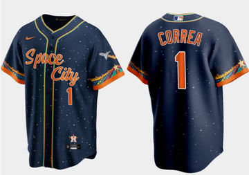 Carlos Correa Houston Astros navy City Connect jersey
