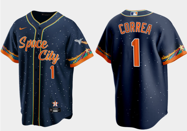 Carlos Correa Houston Astros navy City Connect jersey