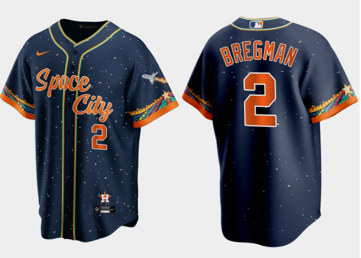 Alex Bregman Houston Astros navy City Connect jersey