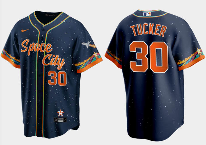 Kyle Tucker Houston Astros navy City Connect jersey
