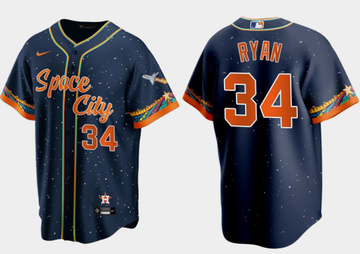 Nolan Ryan Houston Astros navy City Connect jersey