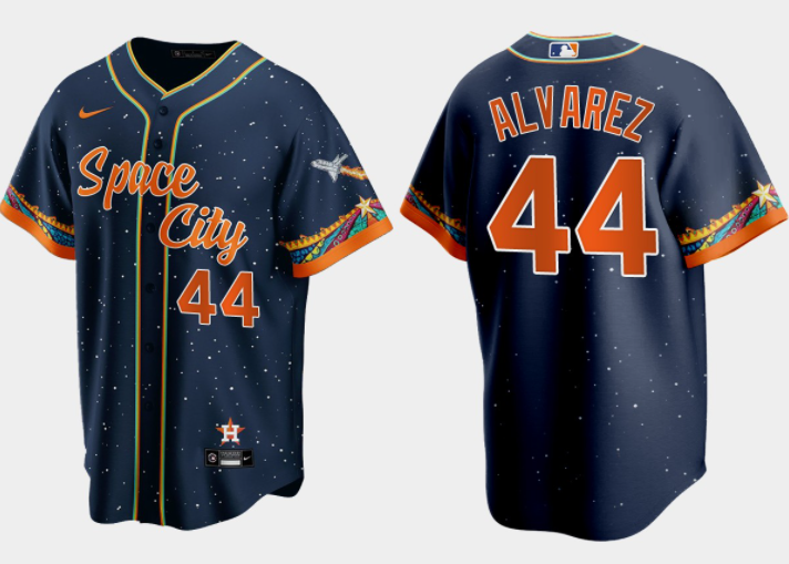 Yordan Alvarez Houston Astros navy City Connect jersey