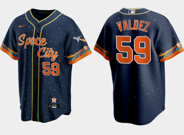 Framber Valdez Houston Astros navy City Connect jersey