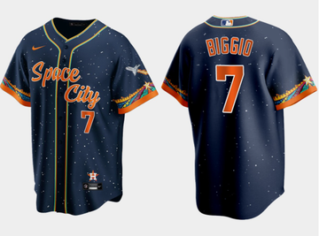 Craig Biggio Houston Astros navy City Connect jersey
