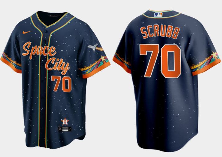 Andre Scrubb Houston Astros navy City Connect jersey