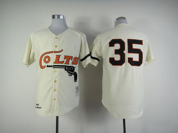 Houston Joe Morgan Indianapolis Colts cream Throwback jersey