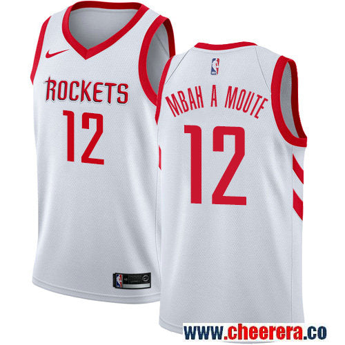 Luc Mbah Houston Rockets white jersey
