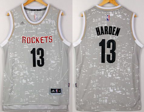 James Harden Adidas Houston Rockets gray jersey