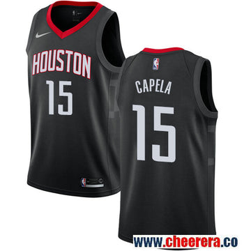 Clint Capela Houston Rockets black jersey