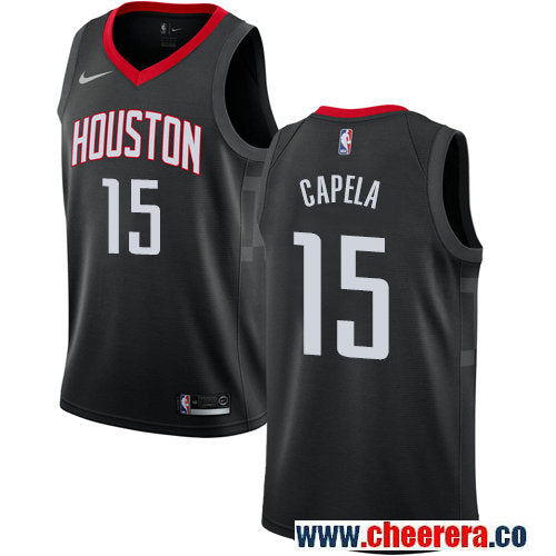 Clint Capela Houston Rockets black jersey