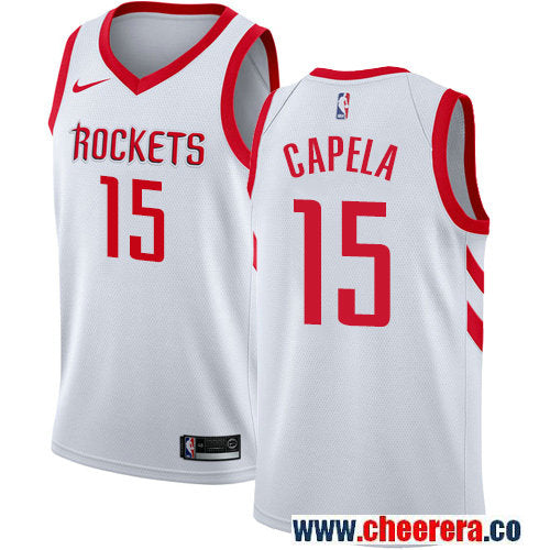 Clint Capela Houston Rockets white jersey