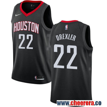 Clyde Drexler Houston Rockets black jersey