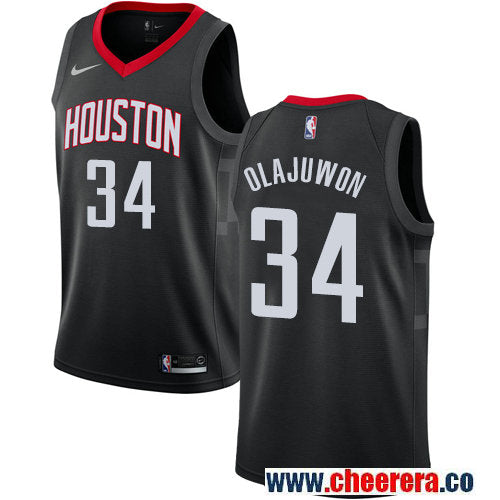 Hakeem Olajuwon Houston Rockets black jersey