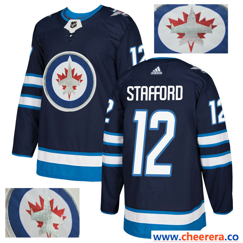 NHL Drew Stafford Winnipeg Jets navy jersey