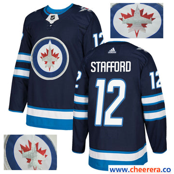 NHL Drew Stafford Winnipeg Jets navy jersey