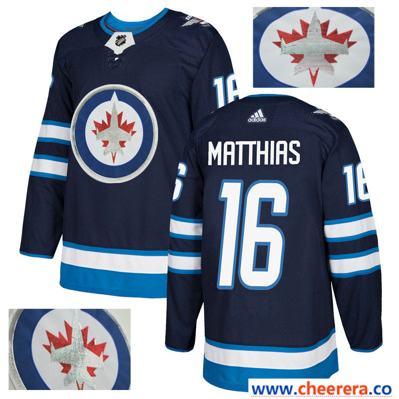 NHL Shawn Matthias Winnipeg Jets navy jersey