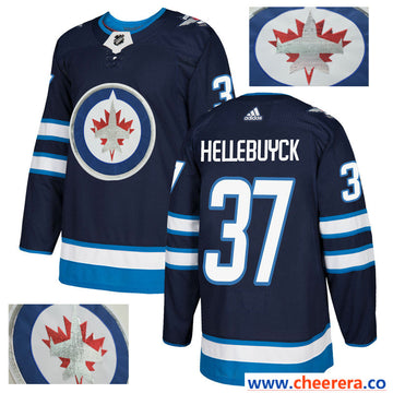 NHL Connor Hellebuyck Winnipeg Jets navy jersey