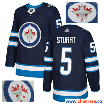 NHL Mark Stuart Winnipeg Jets navy jersey