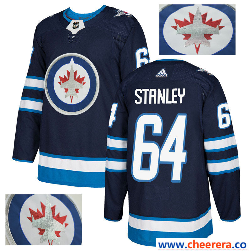 NHL Logan Stanley Winnipeg Jets navy jersey