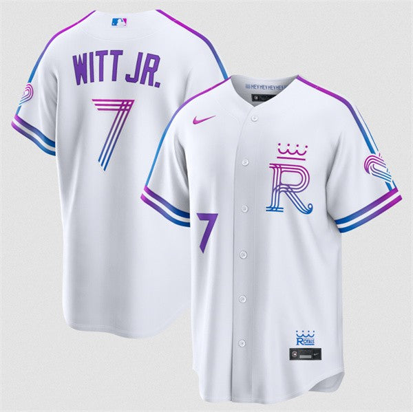 Bobby Witt Jr Kansas City Royals white City Connect jersey