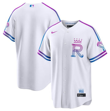 Custom Kansas City Royals white City Connect jersey