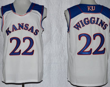 Andrew Wiggins Kansas Jayhawks white jersey