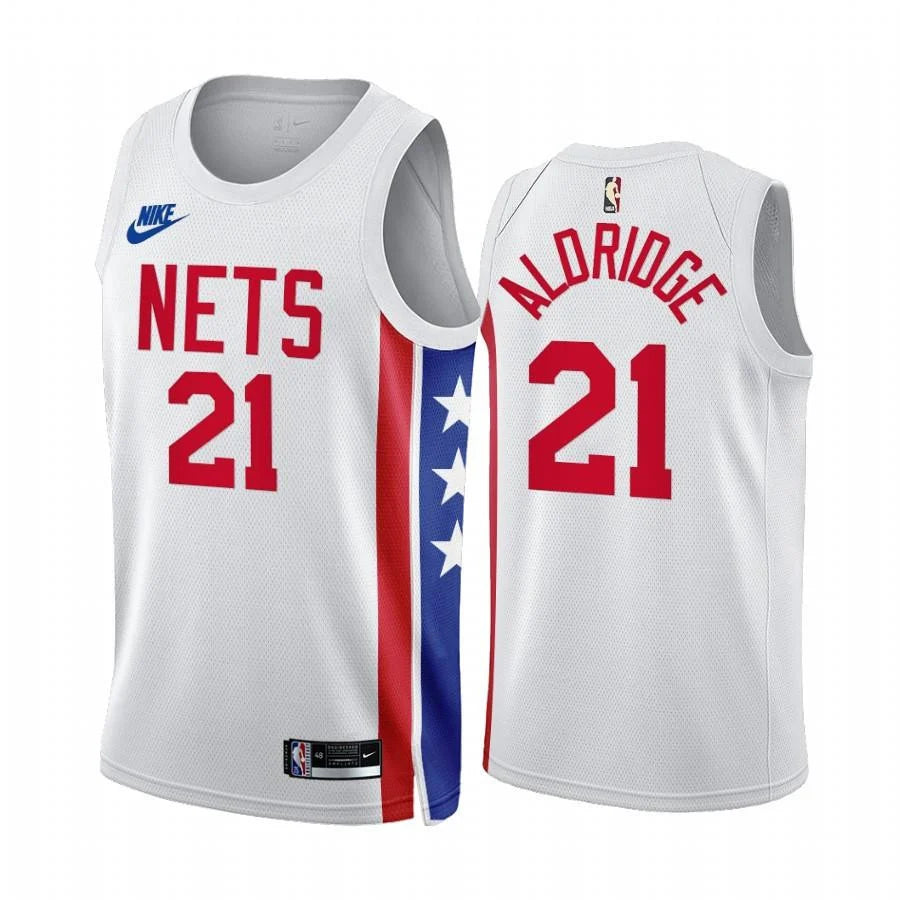 Lamarcus Aldridge Brooklyn Nets white Classic jersey
