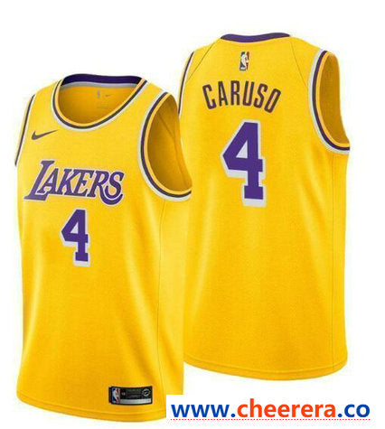 Alex Caruso Los Angeles Lakers gold jersey