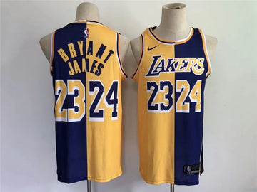 Los Angeles Lakers yellow Split jersey