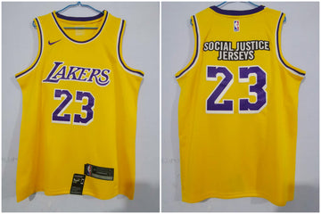 Social Justice Los Angeles Lakers yellow jersey