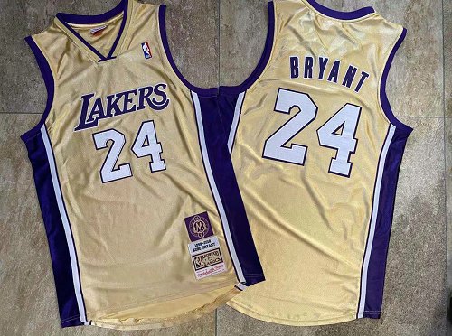 Kobe Bryant Los Angeles Lakers gold jersey