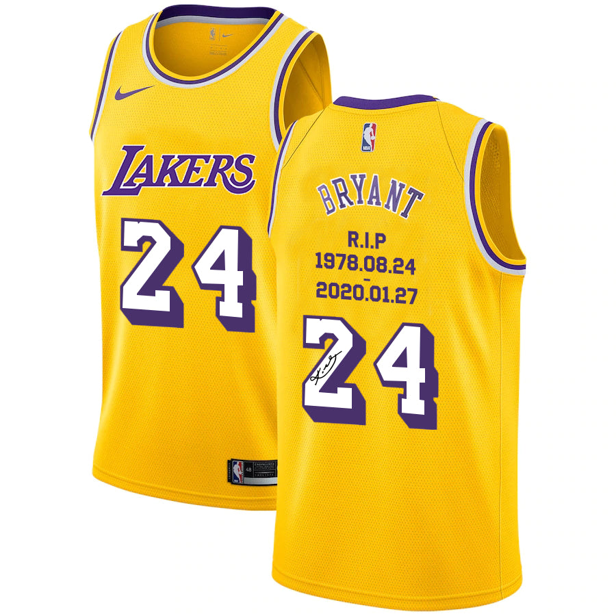 Kobe Bryant Los Angeles Lakers yellow jersey
