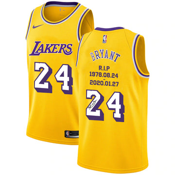 Kobe Bryant Los Angeles Lakers yellow jersey