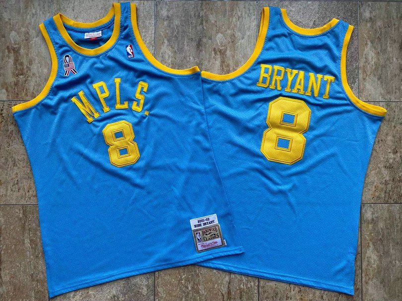 Kobe Bryant Los Angeles Lakers blue jersey