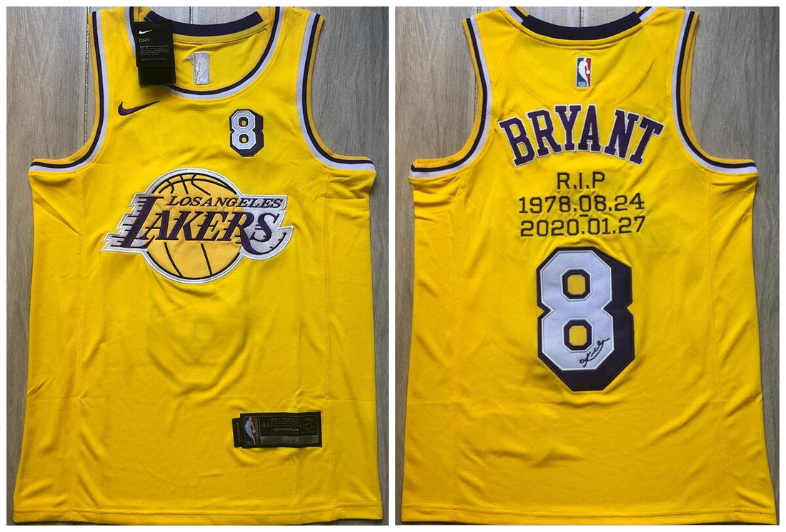 Kobe Bryant Los Angeles Lakers yellow jersey